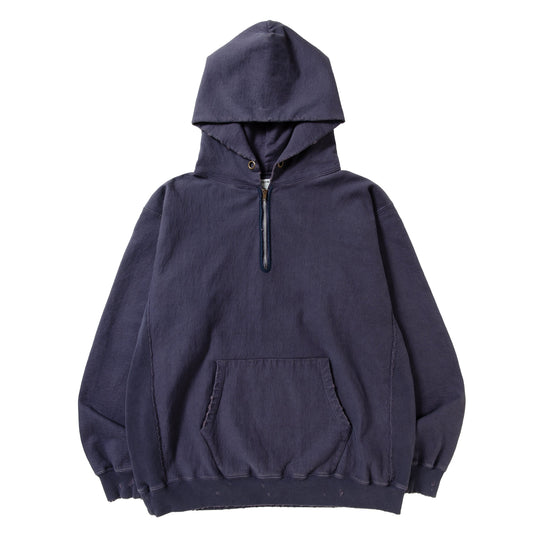 DAMAGED HALF ZIP HOODY