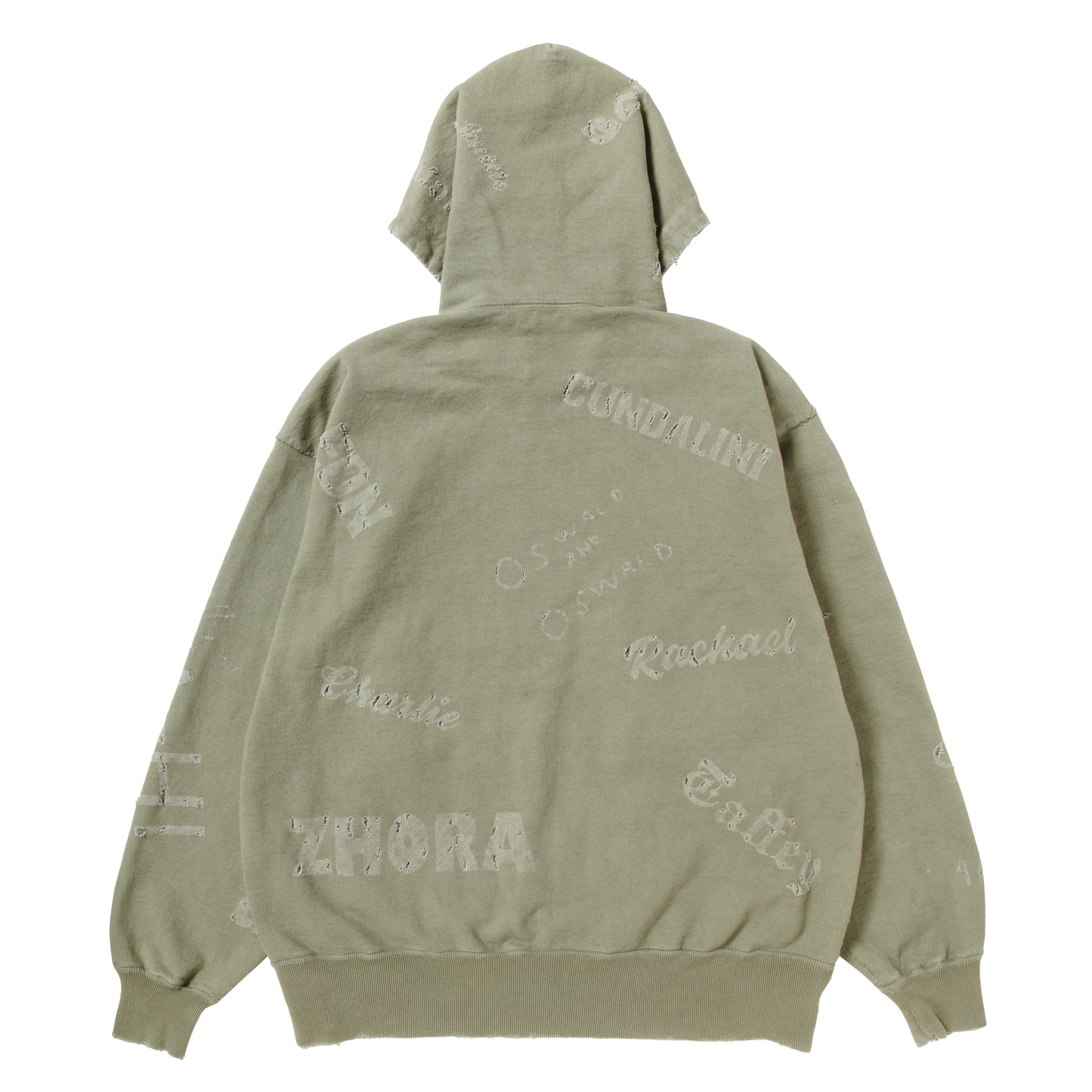 DAMAGED ZIP UP HOODY