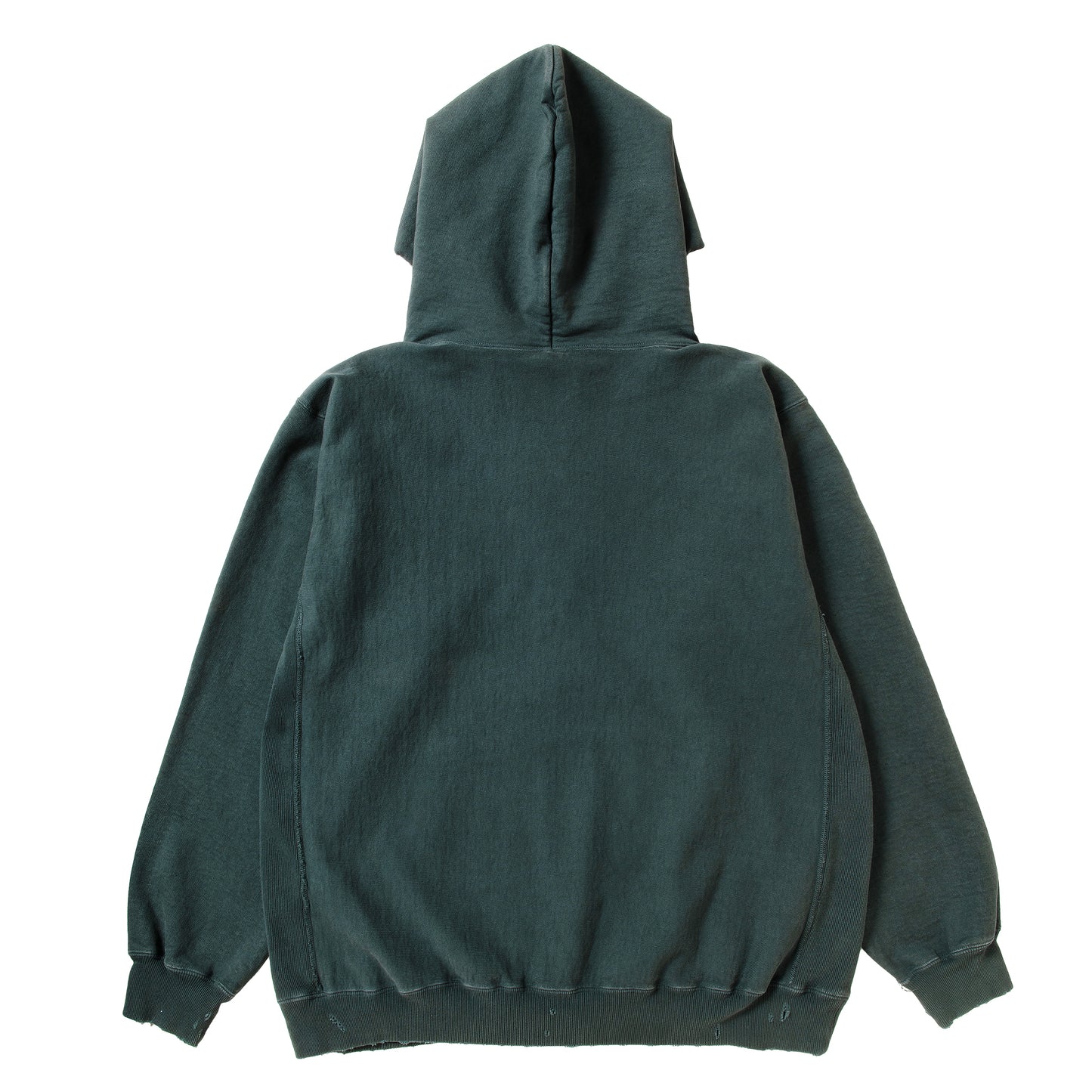 DAMAGED HALF ZIP HOODY