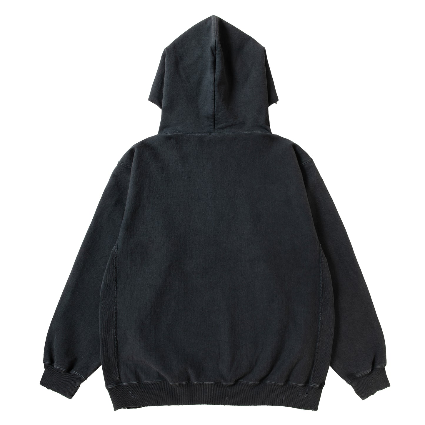 DAMAGED HALF ZIP HOODY