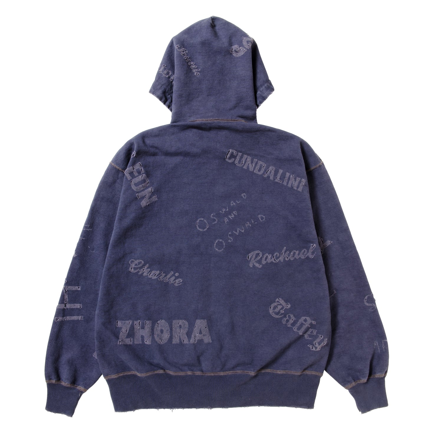 DAMAGED ZIP UP HOODY