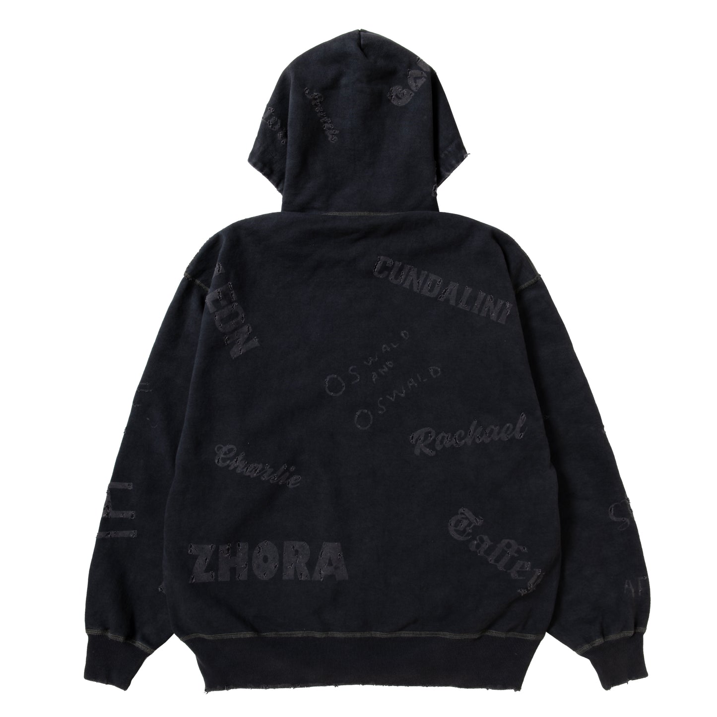 DAMAGED ZIP UP HOODY
