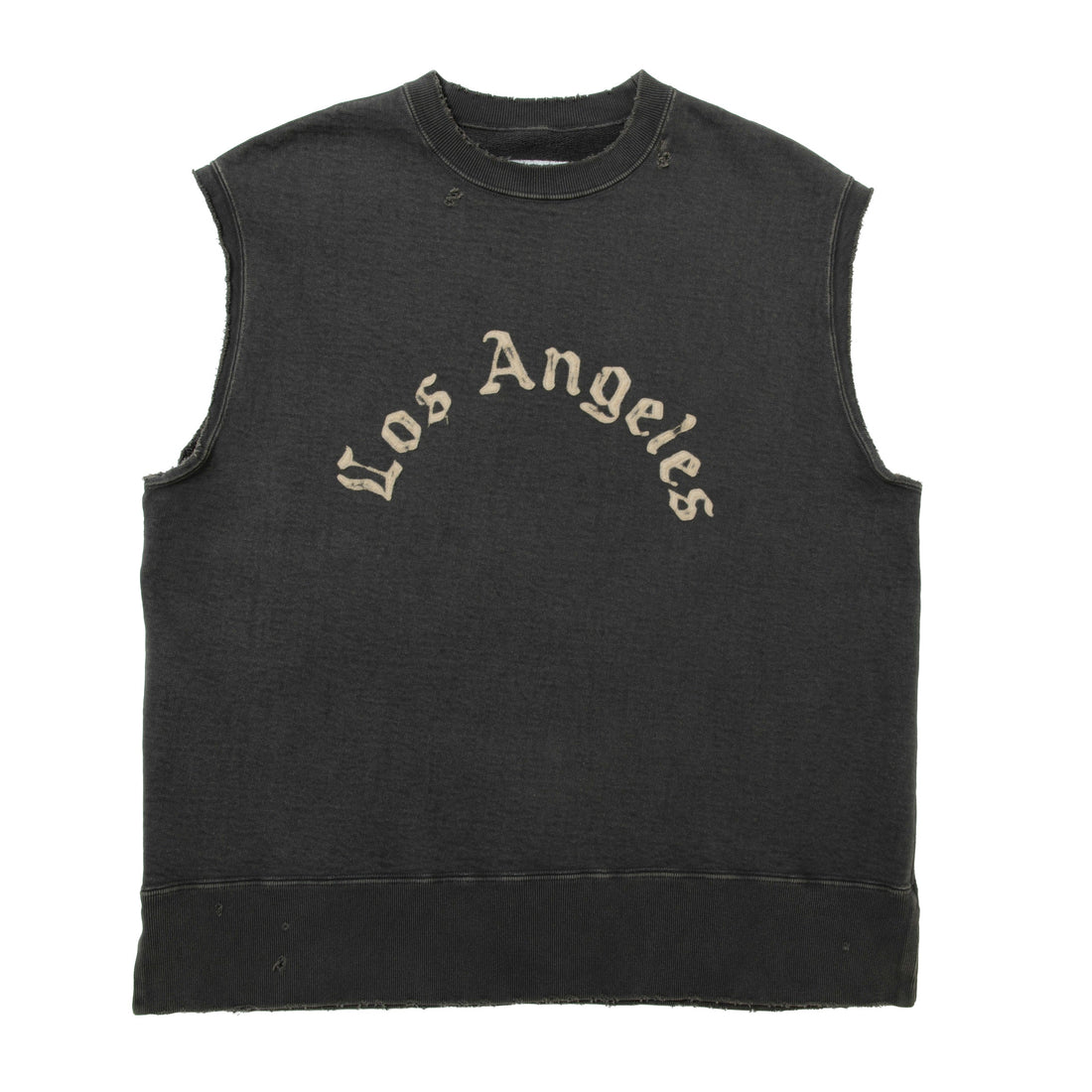 DAMAGED LETTERED CREW VEST