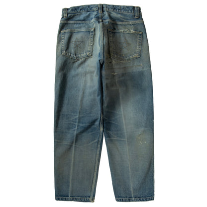 DAMAGED LOOSE DENIM PANTS