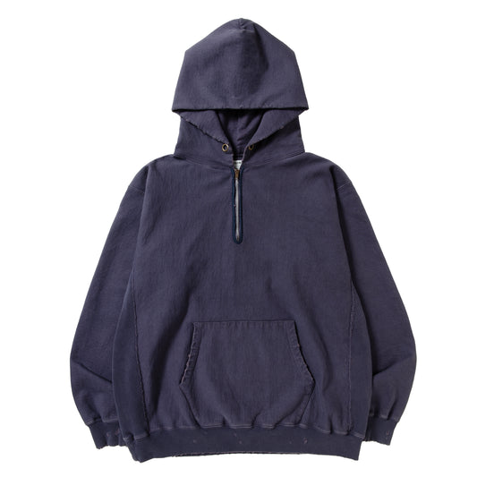 DAMAGED HALF ZIP HOODY