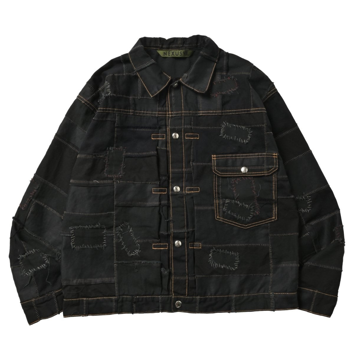 CRUSTED T-BACK JACKET HAND BLIND STITCH