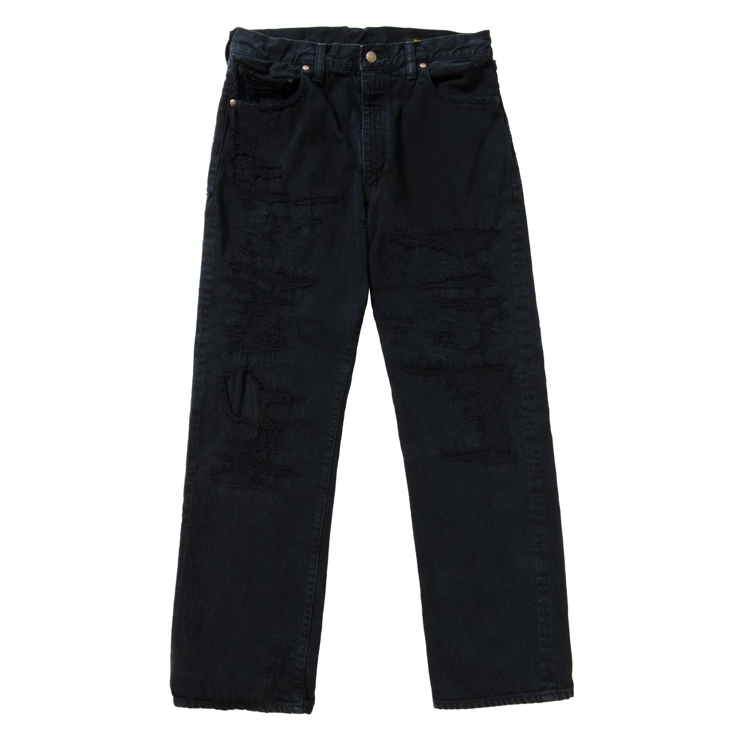 DAMAGED OVER DYE DENIM PANTS