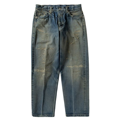 DAMAGED LOOSE DENIM PANTS