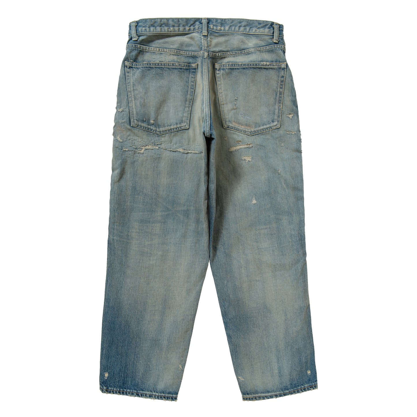 DAMAGED SILVER DENIM