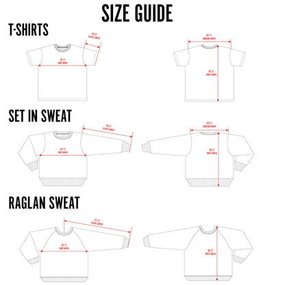 “FRANKEN” FADED RAGLAN CREW SWEAT